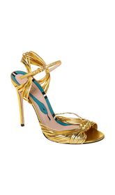 Strappy Heel Sandals in Gold